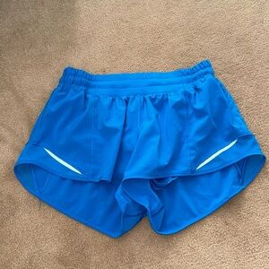 Blue lululemon hotty hot shorts